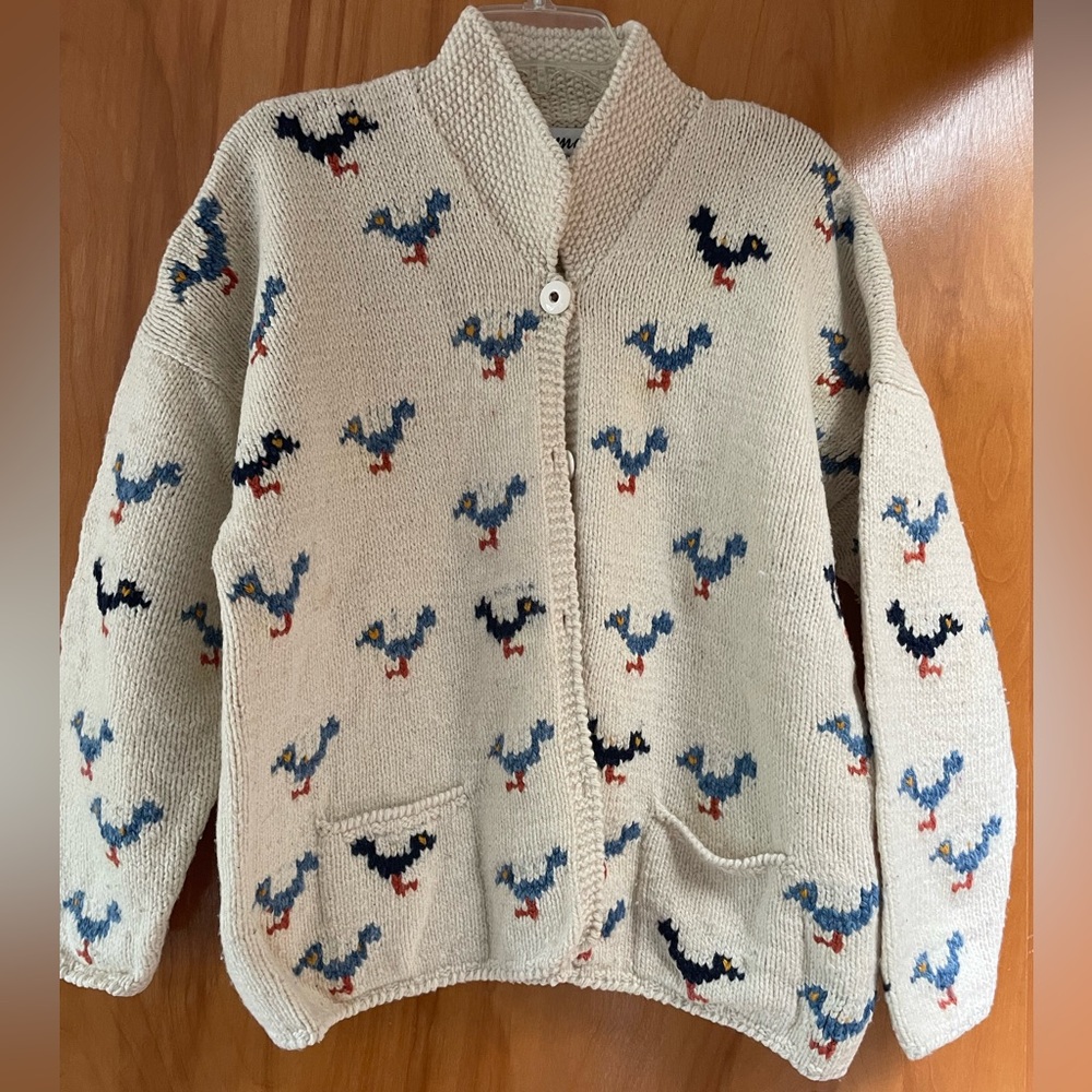 RARE vintage Amano bluebird cardigan